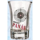 Nekupto Dary z humorem Panák szklany humorystyczny Dobry panák, trafienie w czarne 0,04 l