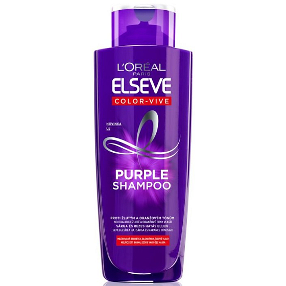 Loreal Paris Elseve Color Vive Purple szampon przeciw żółtym i pomarańczowym tonom 200 ml