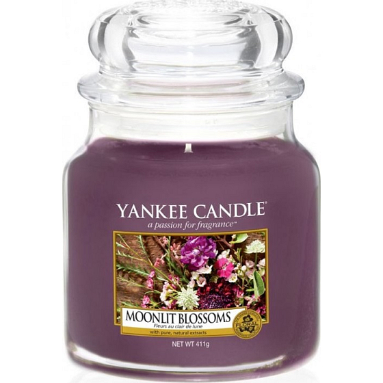 Yankee Candle Moonlit Blossoms - Květiny ve svitu měsíce vonná svíčka Classic střední sklo 411 g