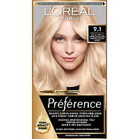 L'oreal Paris Préférence farba do włosów, Oslo, bardzo jasny popielaty blond 9.1