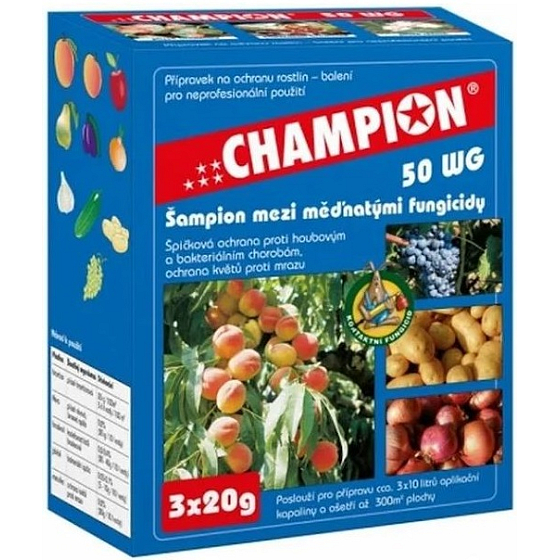 Champion 50 WG fungicidní a baktericidní přípravek na ochranu rostlin 3 x 20 g