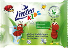 Linteo wilgotny papier toaletowy Kids, 50 sztuk
