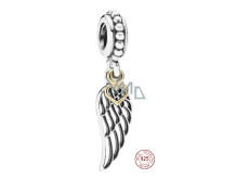 Charm Srebrny 925 Anielska miłość, 2w1 zawieszka na bransoletkę symbol