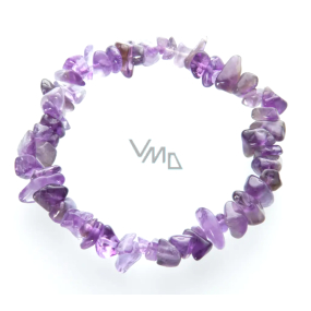 Ametyst bransoletka elastyczna cięta naturalny kamień 19 cm, kamień królewski i biskupi Ametyst bransoletka elastyczna cięta naturalny kamień 19 cm, kamień królewski i biskupi