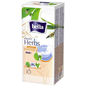 Bella Herbs Slip Sensitive Plantago higieniczne wkładki 18 sztuk