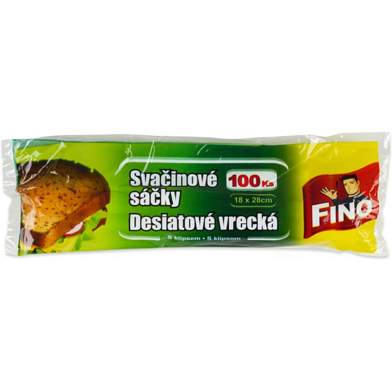 Fino torebki mikrotwórcze z klipsem 18 x 20 cm, 100 szt., 7µm