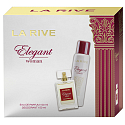 LA RIVE ELEGANT WOMAN woda perfumowana 100 ml + dezodorant w sprayu 150 ml, zestaw prezentowy dla kobiet + Żel pod prysznic La Rive 2w1 Minie 250 ml DODATKOWO