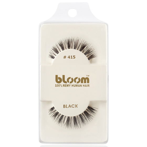Bloom Natural nalepovací řasy z přírodních vlasů obloučkové černé č. 415 1 pár
