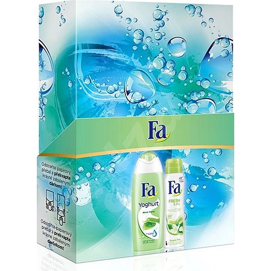 Fa Yoghurt Aloe Vera sprchový gel 250 ml + Fresh & Dry Green Tea antiperspitant deodorant sprej 150 ml, kosmetická sada