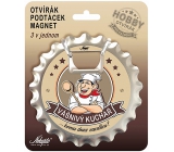 Nekupto Hobby 3v1 otwieracz, podkładka, magnes Pasjonat kuchni 10 cm