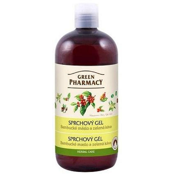 Green Pharmacy Bambucké máslo a Zelená káva sprchový gel 500 ml