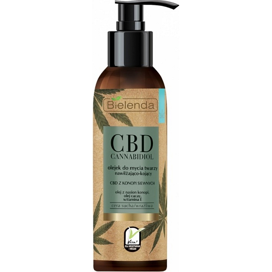 Bielenda CBD Cannabidiol hydratačně-zklidňující čisticí pleťový olej 140 ml