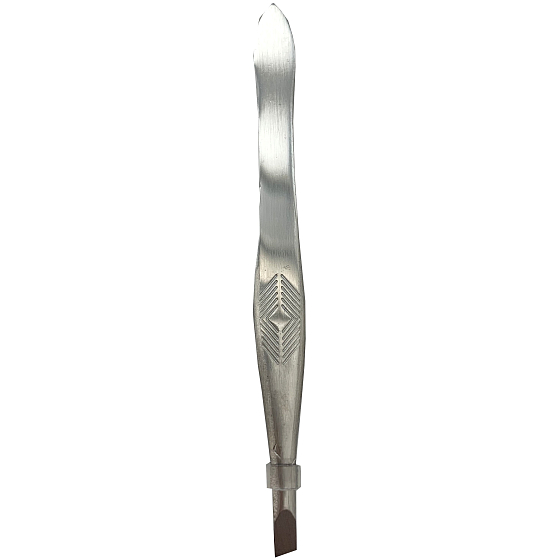 Pinzeta stříbrná šikmá 8 cm