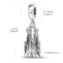 Zawieszka ze srebra próby 925 Barcelona La Sagrada Familia, charms do bransoletki podróżniczej