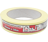 Mako Komfort taśma klejąca maskująca gładka, 7 dni, do 60 °C, 25 mm × 50 m