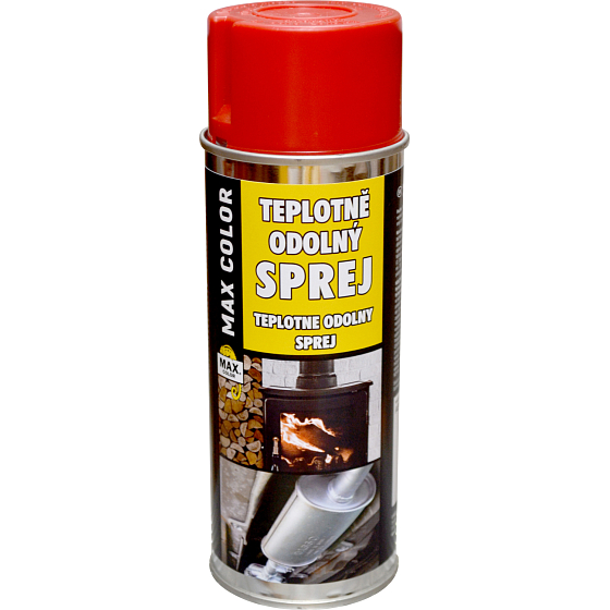 Max Color farba odporna na wysoką temperaturę 300 °C, czerwona, 400 ml