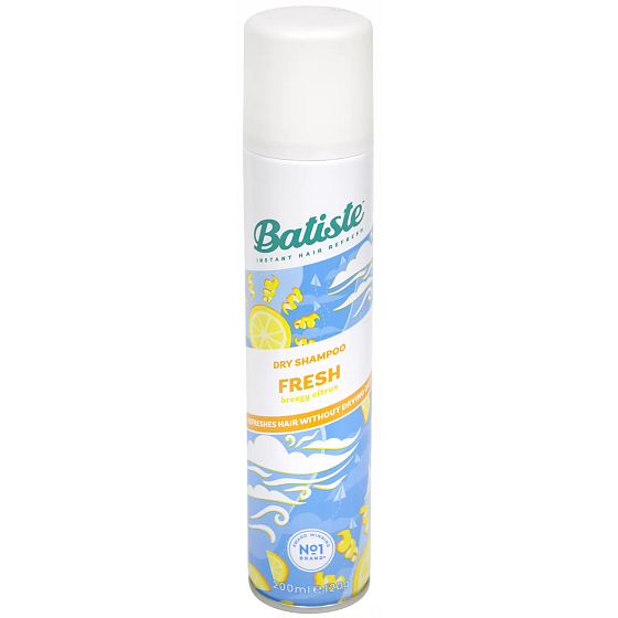 Batiste Fresh Breezy Citrus suchy szampon do włosów dla objętości i blasku 200 ml