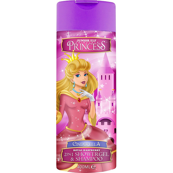 Disney Princess - Popelka 2v1 sprchový gel a šampon do koupele růžový 400 ml