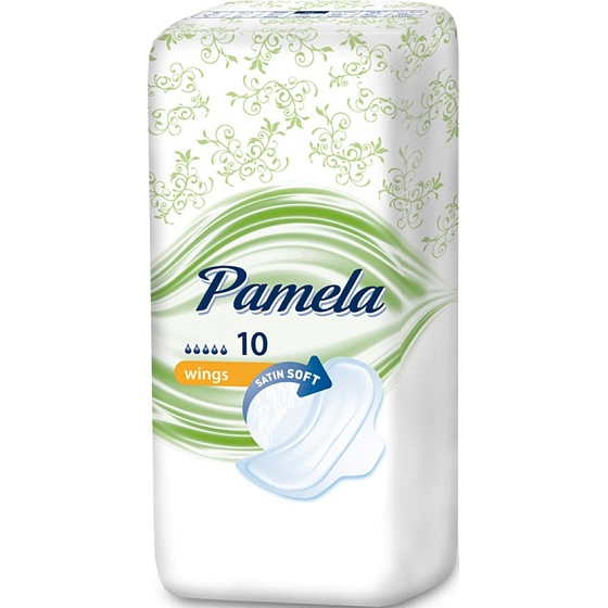 Pamela Wings Satin Soft hygienické vložky s křidélky 10 kusů