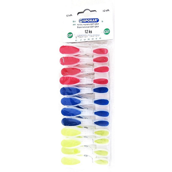 Spokar Soft Grip Kolíčky na prádlo 12 kusů