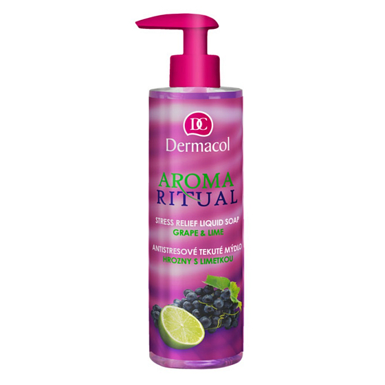 Dermacol Aroma Ritual Hrozny s limetkou Antistresové mýdlo na ruce 250 ml
