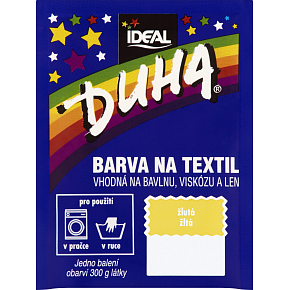 Ideal Duha żółta, farba do tkanin na bawełnę, wiskozę i len, na 300 g tkaniny, 15 g