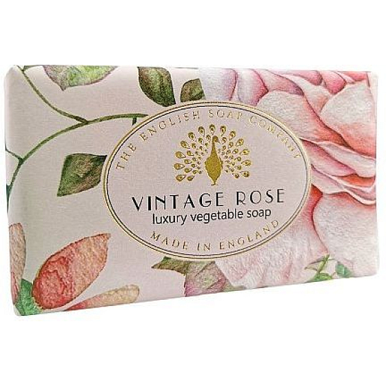 English Soap Rozkvetlá Růže přírodní parfémované mýdlo s bambuckým máslem 190 g