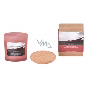Arome Aroma Sensation Bergamot Amberwood vonná svíčka ve skle s korkovým víčkem 7,5 x 8,5 cm 340 g
