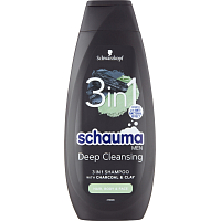 Schauma szampon Men 3w1 Węgiel & Glina, 400 ml