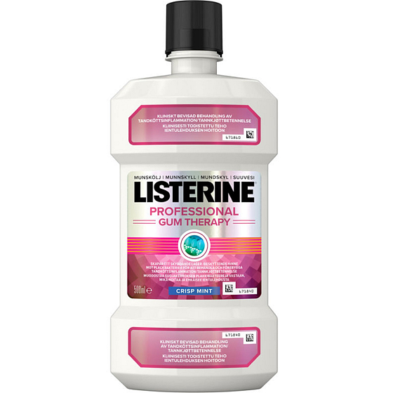 Listerine Professinal Gum Therapy Crips Mint ústní voda proti zánětu dásní 500 ml