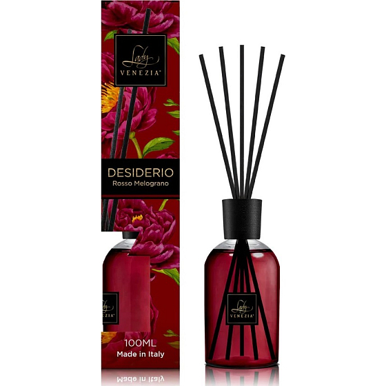 Lady Venezia Desiderio - Aromat jabłka dyfuzor z patyczkami do stopniowego uwalniania zapachu 100 ml