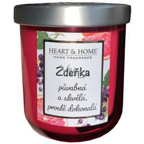 Heart & Home Świeca zapachowa grejpfrut i czarna porzeczka o imieniu Zdeňka 110 g