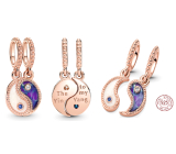Charm Srebrna 925 Jin & Jang, dzielony wisiorek symbol