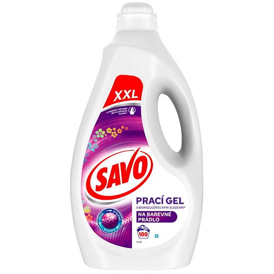 Savo Żel do prania z biorozkładalnymi składnikami do kolorowych tkanin 100 prań 5 l