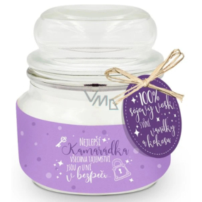 Nekupto Najlepsza przyjaciółka - wszystkie tajemnice są u niej w bezpieczeństwie, prezentowa świeczka w szkle 10 x 9,5 cm