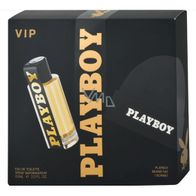 Playboy Vip for Him woda toaletowa 60 ml + czapka, zestaw prezentowy dla mężczyzn