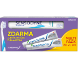 Sensodyne pasta do zębów Extra Whitening 2x75 ml + szczoteczka do zębów, 150 ml