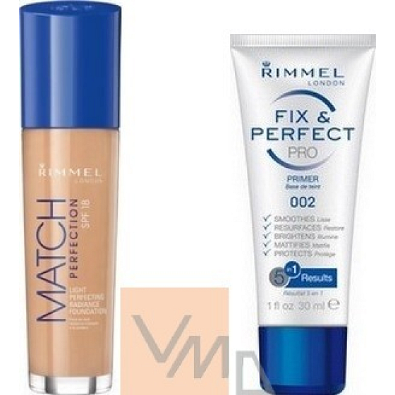Rimmel London Match Perfection make-up 100 30 ml + báze pod make-up 30 ml