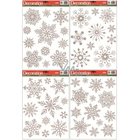 Okenní fólie bez lepidla vločky stříbrné 31 x 22 cm Okenní fólie bez lepidla vločky stříbrné 31 x 22 cm