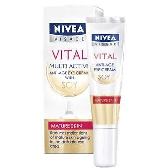 Nivea Visage Vital Multi Active Sója oční krém proti vráskám 15 ml