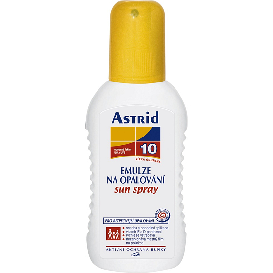 Astrid Sun F10 emulze na opalování sprej 200 ml