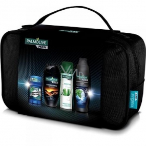 Palmolive Men Energising 3v1 sprchový gel pro muže 250 ml + Sensitive pěna na holení 300 ml + Invigorating Anti-Dandruff šampon na vlasy 350 ml + Mennen Speed Stick Power of Nature Avalanche tuhý deodorant 60 g + etue, kosmetická sada