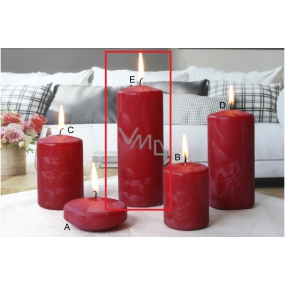 Lima Ledová svíčka červená válec 60 x 150 mm 1 kus