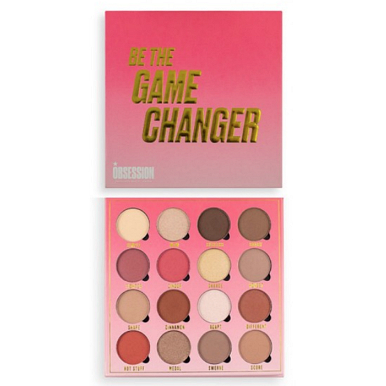 Makeup Obsession paletka 6 zabawnych pigmentowanych matowych i błyszczących cieni do oczu w interesujących odcieniach Be the Game Changer 20,80 g