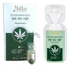 Nutka Konopný antibakteriální zklidňující gel na ruce 30 ml Nutka Konopný antibakteriální zklidňující gel na ruce 30 ml