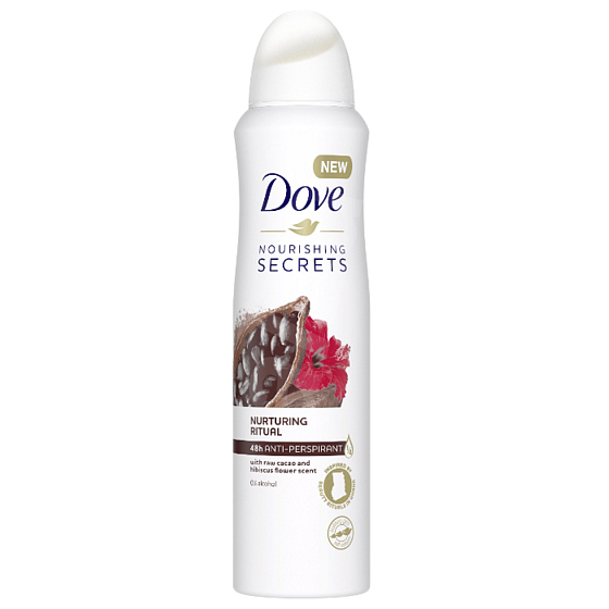 Dove Nourishing Secrets Vyživující African Ritual Kakao & Ibišek antiperspirant deodorant sprej pro ženy 150 ml