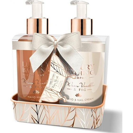 Grace Cole Pampered Hands tekuté mýdlo dávkovač 300 ml + krém na ruce a nehty dávkovač 300 ml, kosmetická sada