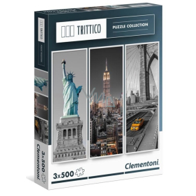 Clementoni Puzzle New York vertikální 3 x 500 dílků, doporučený věk 9+