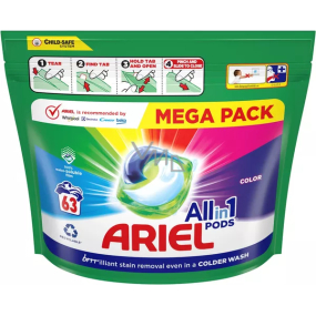 Ariel All-in-1 Pods Color żelowe kapsułki do kolorowego prania 63 sztuki