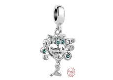 Zawieszka ze srebra 925 Rodzina to na zawsze, charms do bransoletki